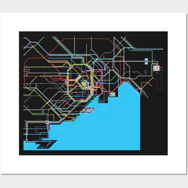 Tokyo Subway Map Wall Art by Otakuteland